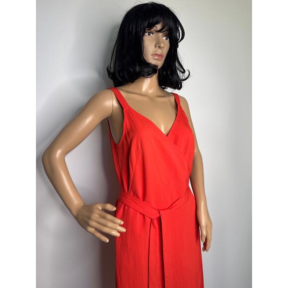 Everlane Japanese GoWeave Tank Wrap Dress Orange summer vacation size 6 - Picture 6 of 16